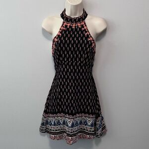 Millau Halter Open Back Mini Dress Size S